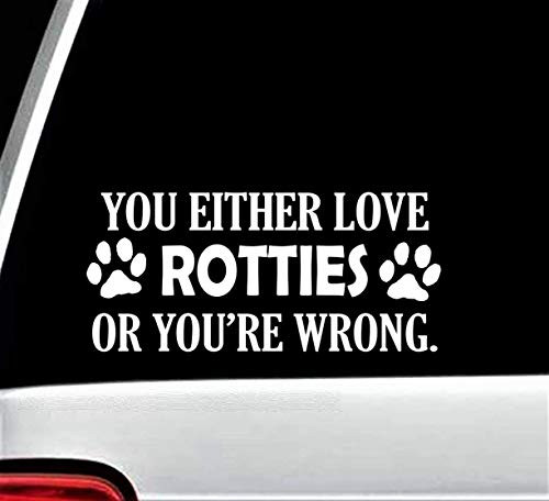 Rottie Lover Rottweiler Dog Paw Decal Sticker for Car Window 8 Inch BG 260