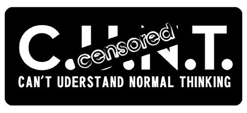 C.U.N.T Hard Hat - Sticker Graphic - Auto Wall Laptop Cell Truck Sticker for Windows Cars Trucks