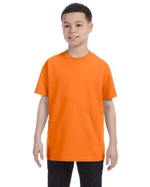 Gildan Heavy Cotton Youth T-Shirt_Safety Orange_Small