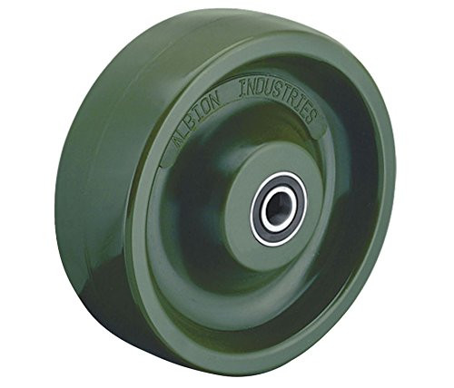 Albion XI0425112 4 inch Diameter X-Treme Solid Elastomer Wheel 2 inch Tread Width Two Piece Delrin Bearing 2-3 16 inch Hub Length 1-3 16 inch Bore ID 3 4 inch Bearing ID 1000 lb. Capacity