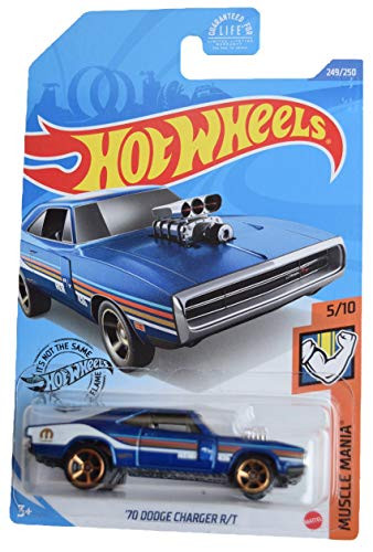 Hotwheels  70 Dodge Charger R T Muscle Mania 5 10  Blue