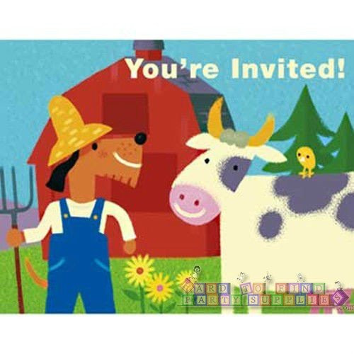 Barnyard EIEIO Invitation - 8 Pkg.