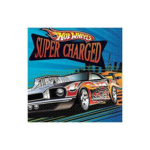 Amscan Hot Wheels Speed City 5 inches Beverage Napkins 16-Count