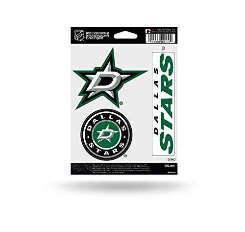 NHL Rico Industries Die Cut 3-Piece Triple Spirit Sticker Sheet Dallas Stars 5 x 7-inches NHL Rico Industries Die Cut 3-Piece Triple Spirit Sticker Sheet Dallas Stars 5 x 7-inches