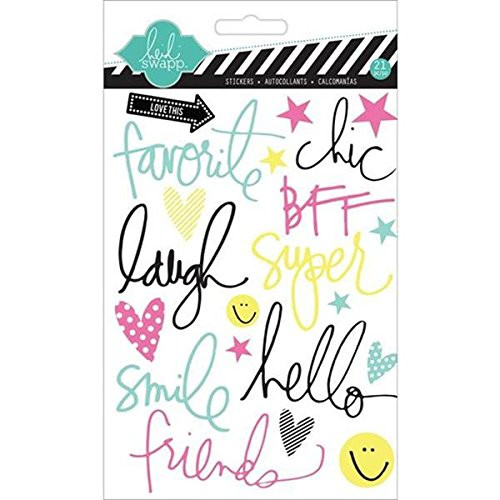 Heidi Swapp Friends Epoxy Stickers, Bright
