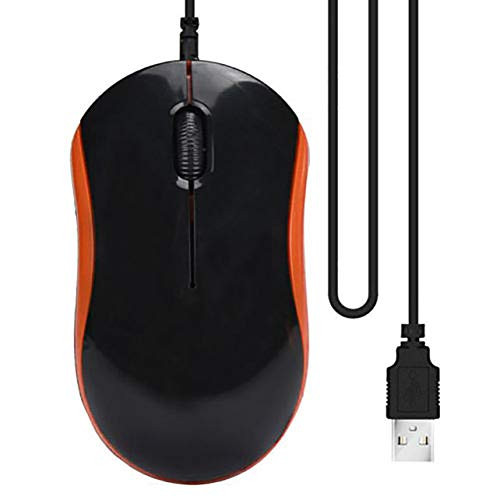 Oyov2L Universal Ergonomic 1600dpi Optical USB Wired Mouse for PC Laptop Computer Game Unique Design Home and Office Use 1
