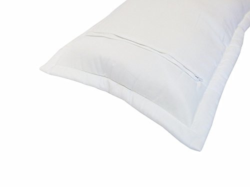 White Queen Standard Size Down Alternative Cover Case with Soft Poly Fiber Filling for Bed Pillow  CASE ONLY