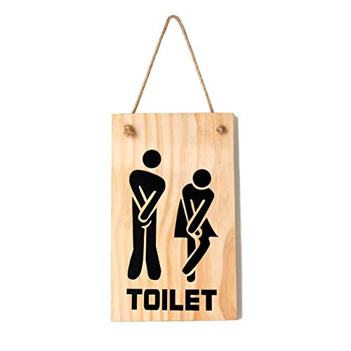 DIY Removable Man Woman Washroom Toilet Bathroom WC Sign OYEFLY Door Accessories Wall Sticker Home Decor for Kids Living Room Home Decoration  Wood