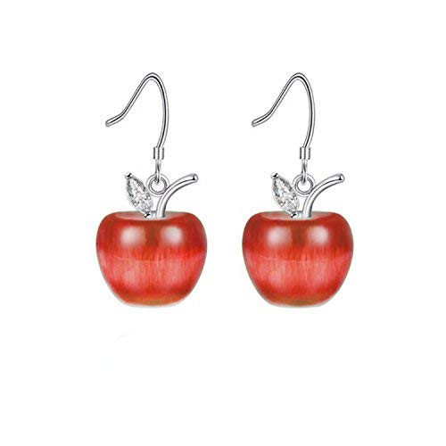 Uloveido Women Dangle Red Stone Earrings for Girls Platinum Plated Drop Earrings for Women with Cubic Zirconia YL007 Uloveido Women Dangle Red Stone Earrings for Girls Platinum Plated Drop Earrings for Women with Cubic Zirconia YL007