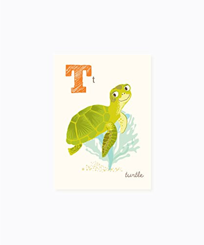 Sea Urchin Studio - T is for Turtle - ABC Alphabet Wall Art for Kids