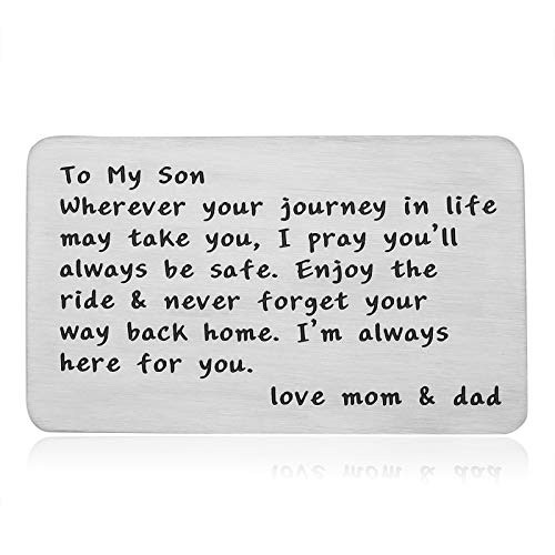 Wallet Insert Cards To My Son Gifts from Mom Dad for Son Stepson Gifts 2021 Inspirational Graduation Gifts for Son Teen Stepson 16th 18th Birthday Christmas Wedding Father s Day Presents for Sons Boys Wallet Insert Cards To My Son Gifts from Mom Dad for Son Stepson Gifts 2021 Inspirational Graduation Gifts for Son Teen Stepson 16th 18th Birthday Christmas Wedding Father s Day Presents for Sons Boys