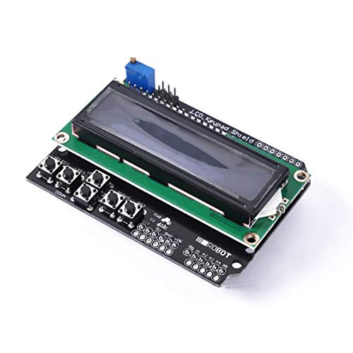 Hailege 1602 LCD Keypad Shield 1602 LCD Expansion Shield Board Blue Backlight 4.5-5.5V for Arduino Duemilanove Robot