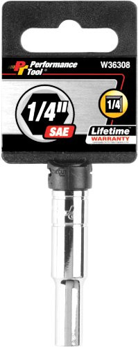 Performance Tool W36308 Chrome 1/4" Drive 6-Point Socket, 1/4"
