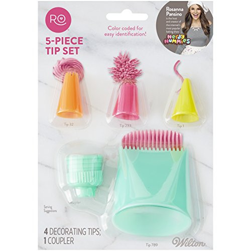 Rosanna Pansino by Wilton 2104-4046 5 Piece Decorating Tip Set
