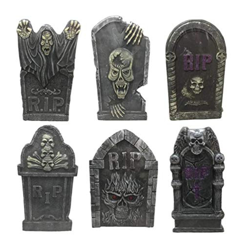 ARTIBETTER 1PCS Halloween Foam RIP Graveyard Tombstone Halloween Haunted House Decorations for Halloween Yard Decorations Props 15.7 inch