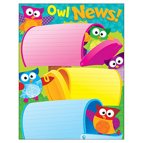 Trend Enterprises Inc. Owl News Owl-Stars Learning Chart 17 inch x 22 inch