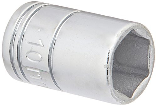 SK Hand Tool 40709 1/4" Drive 6 Point Standard Chrome Socket, 10mm