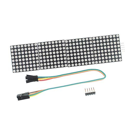 HUABAN Green Digital Tube LED Display MAX7219 Dot Matrix Module for Android Microcontroller 4 in One Display with 5P Line