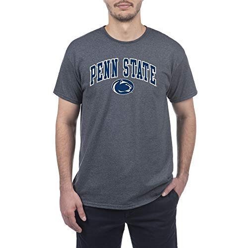 Elite Fan Shop Penn State Nittany Lions Men s Short Sleeve Charcoal Gray Arch Tee X-Large