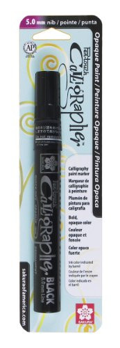 Sakura 47584 1-Pack Blister Card Pentouch Calligrapher, Medium, Black