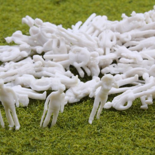 White Unpainted Architectural 1:150 Scale N Gauge Model Figure (Pack of 100)