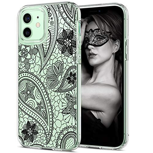 Ultra Slim Thin Series Case Compatible with iPhone-12-mini-5.4 Inch 2020 iPhone 12 mini Clear Case Floral Women Soft-TPU-Shockproof-Protective-12-mini Cover Flowers Design Case-15