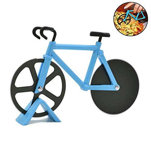 Pizza Cutter Bicycle Shaped Blue Bike Pizza Cutter Wheel Non-stick Dual Cutting Wheels Stainless Steel Bike Pizza Slicer For Pizza Lovers Holiday Kitchen Pizza Cutter Bicycle Shaped Blue Bike Pizza Cutter Wheel Non-stick Dual Cutting Wheels Stainless Steel Bike Pizza Slicer For Pizza Lovers Holiday Kitchen