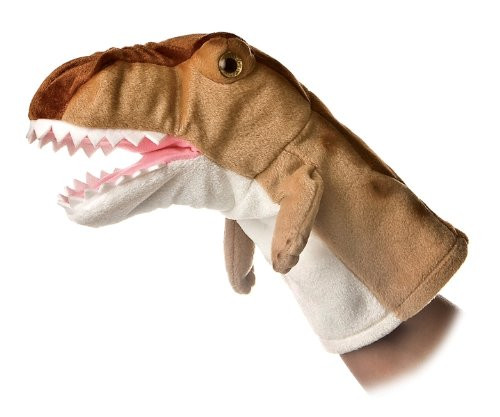 Aurora World Hand Puppet Plush T Rex Dinosaur, 10"