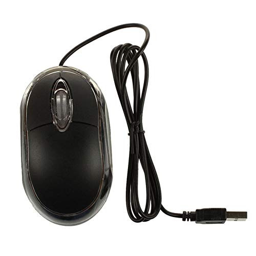 USB Wired Mouse Ergonomic Corded Optical Scroll Wheel Mice Mouse for Computer PC Desktop Laptop Black