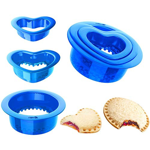 Yumkt 3 PCS Sandwich Cutters Round Heart Sandwich Cutter and Sealers Uncrustable Sandwich Maker Sandwich Press for Kids Girls Boys Sandwich Makers and Panini Presses Blue Yumkt 3 PCS Sandwich Cutters Round Heart Sandwich Cutter and Sealers Uncrustable Sandwich Maker Sandwich Press for Kids Girls Boys Sandwich Makers and Panini Presses Blue