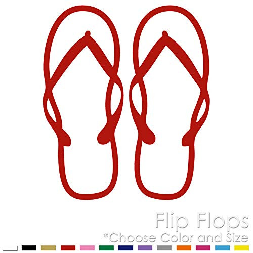 Flip Flops Beach Sand Vacations Shoes Car Window Vinyl Decal Sticker  FF-07