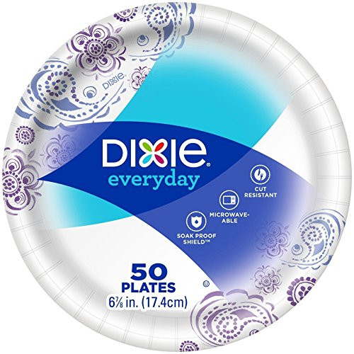 Dixie Plates, Paisley Splash - 6.875 Inch - 50 ct