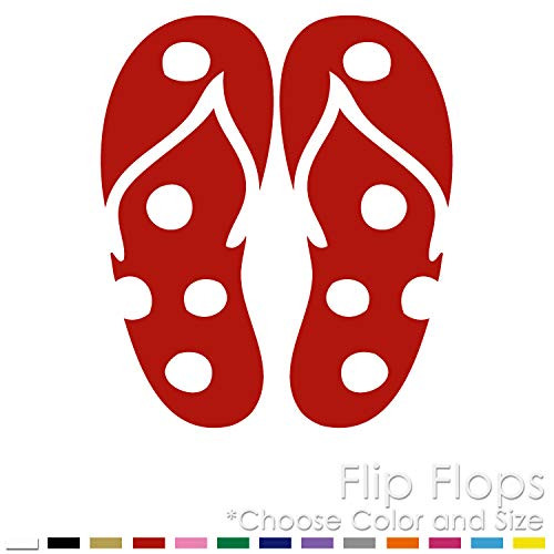 Flip Flops Beach Sand Vacations Shoes Car Window Vinyl Decal Sticker  FF-05