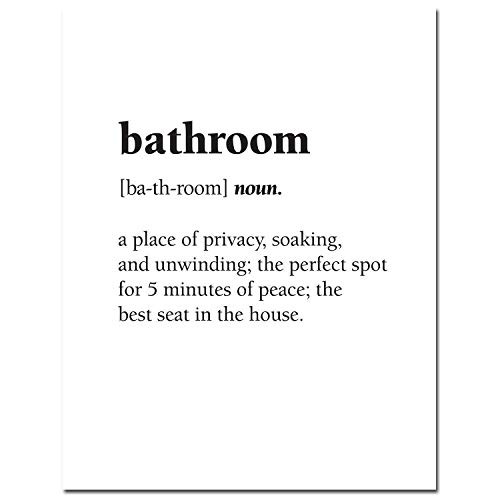 Bathroom-A Place of Privacy Soaking and Unwinding - Dictionary Quote - 11x14 Unframed Art Print - Great Gift and Decor for Bathroom Washroom Lavatory Under  15