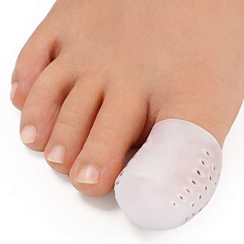 Promifun Gel Big Toe Caps 12 Packs Toe Protectors Silicone Breathable Toe Covers Sleeves for Big Toe Blisters Corns Hammer Toes Friction Pain Relief
