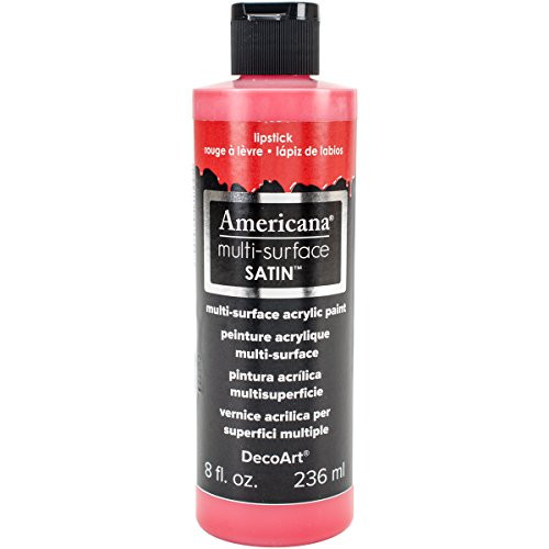 DecoArt Americana Multi-Surface Satin Acrylic Paint, 8-Ounce, Lipstick
