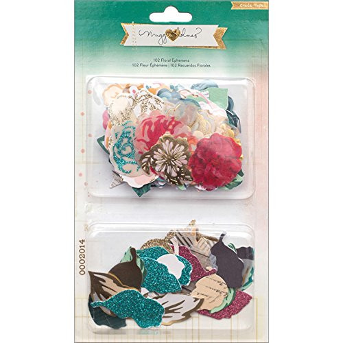 Crate Paper 683580 Maggie Holmes Open Book Floral Ephemera for Scrapbooking