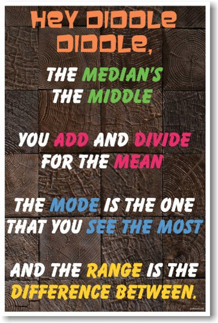 Hey Diddle Diddle - NEW Math Educational Music Poster Hey Diddle Diddle - NEW Math Educational Music Poster