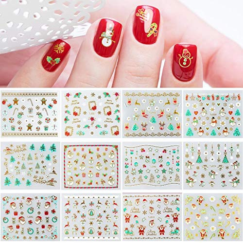 Xgood Christmas Nail Decor Stickers Decals Self-Adhesive Nail Stickers Santa Claus Snowflake Snowman Christmas Bell Tree Stick Elk for Christmas Nail Decorations Xgood Christmas Nail Decor Stickers Decals Self-Adhesive Nail Stickers Santa Claus Snowflake Snowman Christmas Bell Tree Stick Elk for Christmas Nail Decorations