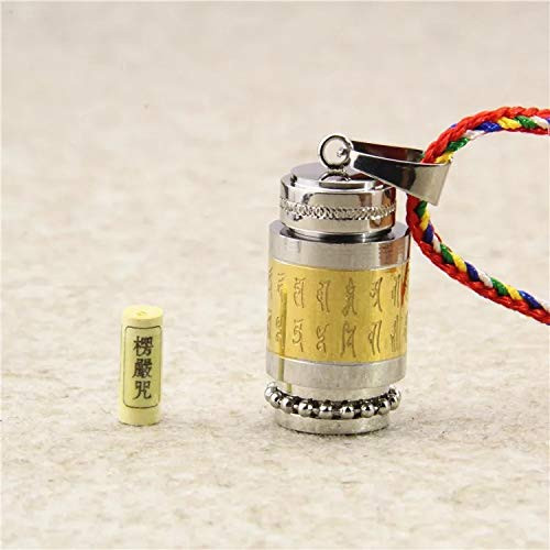 Tibetan Buddhist Om Mani Padme Hum Prayer Wheel Pendant Necklace Amulet Tibetan Buddhist Om Mani Padme Hum Prayer Wheel Pendant Necklace Amulet