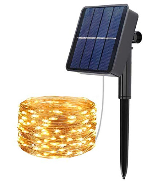 MYEMITTING Solar String Lights Outdoor Waterproof 72FT 200 LED Solar Powered Fairy Lights Decoration Copper Wire Lights with 8 Modes for Patio Yard Trees Christmas Wedding Party Decor  Warm White