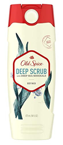 Old Spice Body Wash for Men Deep Scrub with Deep Sea Minerals Scent Inspired By Nature 16 oz 4.171 Lb