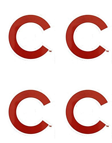 MLB 4 Chicago Cubs Team Logo Stickers Set Individual Official Major League Baseball Helmet Emblems Bears Cubbies