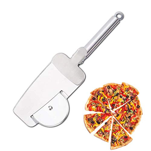 MIGECON 4 in 1 Pizza Cutter Wheel Stainless Steel Pizza Slicer Multifunctional Pizza Cutter Cutter Wheel and Pizza Server for Pizza Waffle Pie PancakeBread. MIGECON 4 in 1 Pizza Cutter Wheel Stainless Steel Pizza Slicer Multifunctional Pizza Cutter Cutter Wheel and Pizza Server for Pizza Waffle Pie PancakeBread.