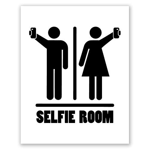 8x10 Funny Bathroom Poster    Bathroom Wall Art Decor Print    Selfie Room Picture Sign    Restaurant Kids Bathroom Artwork