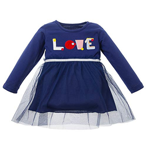 Toddler Girl Dress Cotton Long Sleeve Dresses Tulle Tutu Party Princess Skirt Clothes Fall Winter 5T Toddler Girl Dress Cotton Long Sleeve Dresses Tulle Tutu Party Princess Skirt Clothes Fall Winter 5T