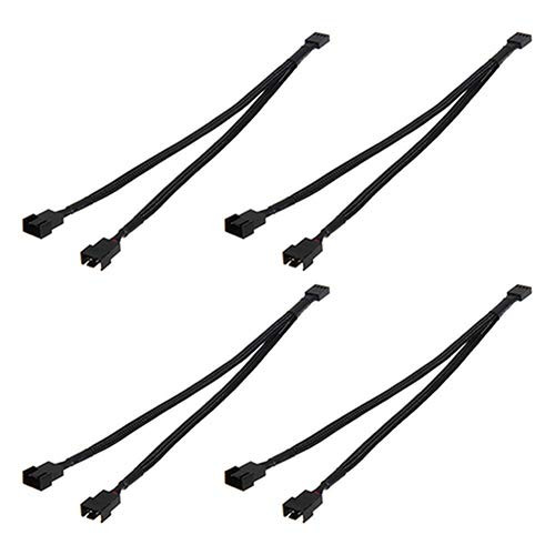 heaven2017 4 Pin PWM to Dual PWM Computer Case Fan Power Y-Splitter Cables Set of 4
