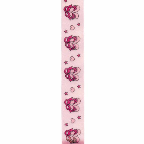 Offray New Ballerina Craft Ribbon, 7/8-Inch x 9-Feet, Pink