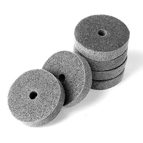Lamoutor 12Pcs 3 Inch Nylon Fiber Polishing Buffing Wheel Fiber Sanding Disc Fiber Wheel