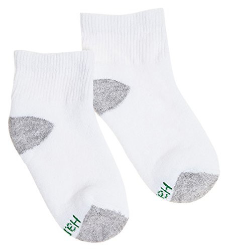 Hanes boys 432 6 athletic socks White Medium US